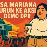 Lisa Mariana Turun ke Aksi Demo DPR : “Gue Tiban Apa Nih Gedung?”